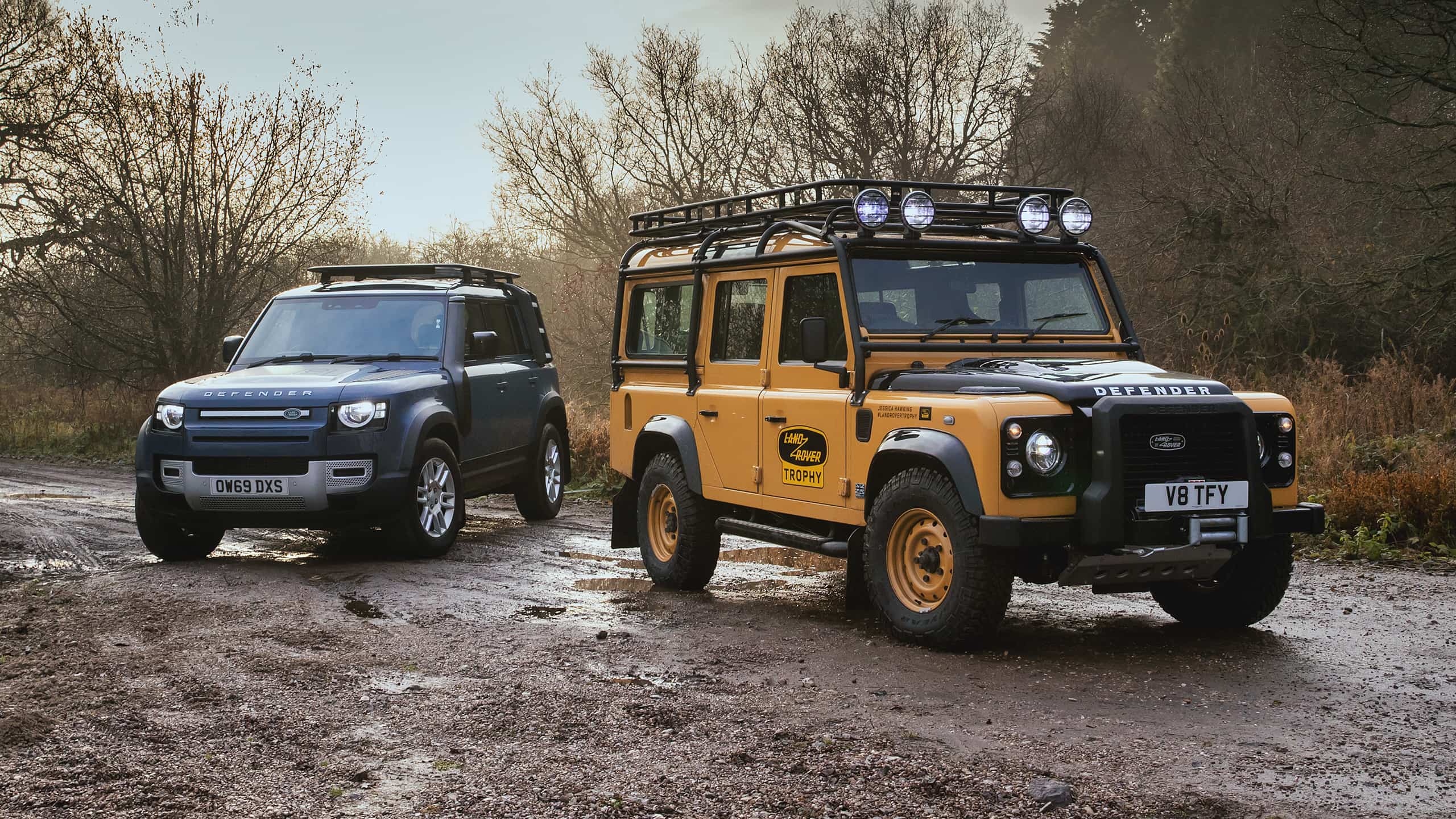 Landrover Defender classic Trophy and new Defender showcased 