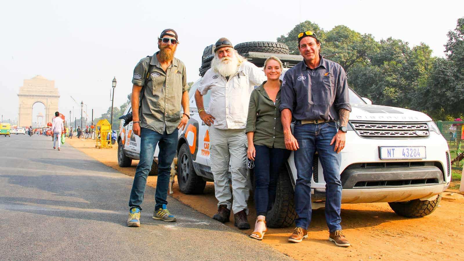 Kingsley Holgate and the team in India