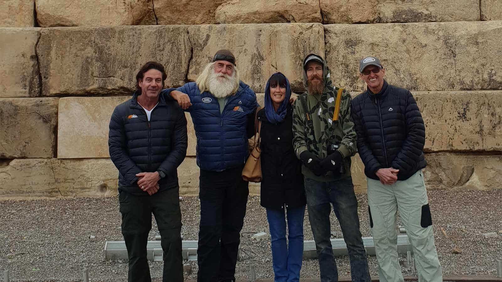 Kingsley Holgate and the team in Iran