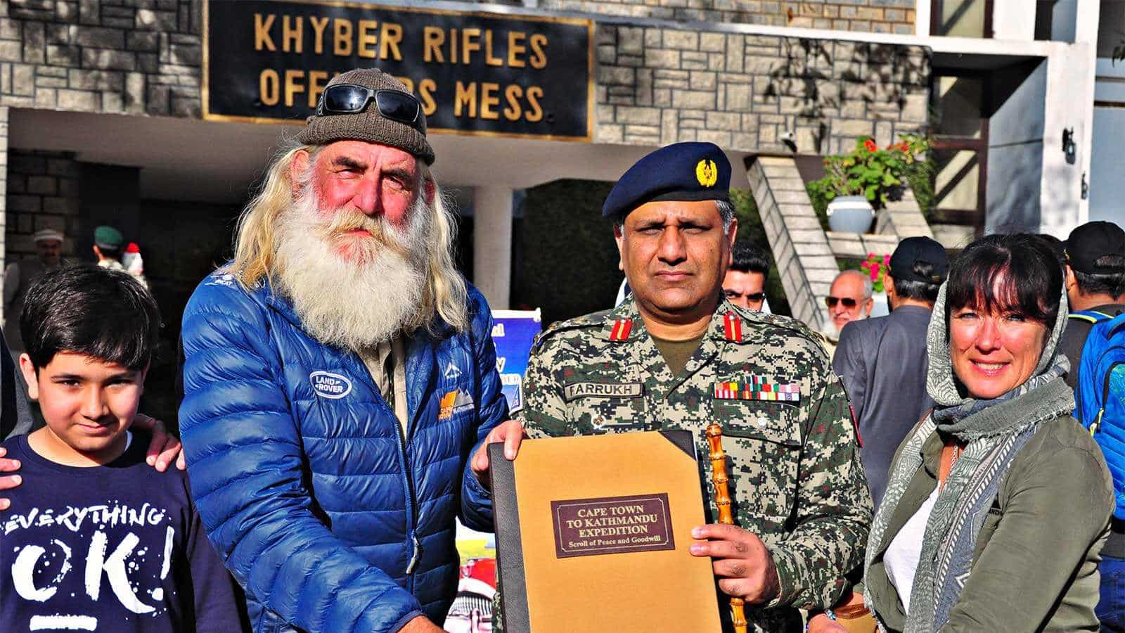 Kingsley with an army general