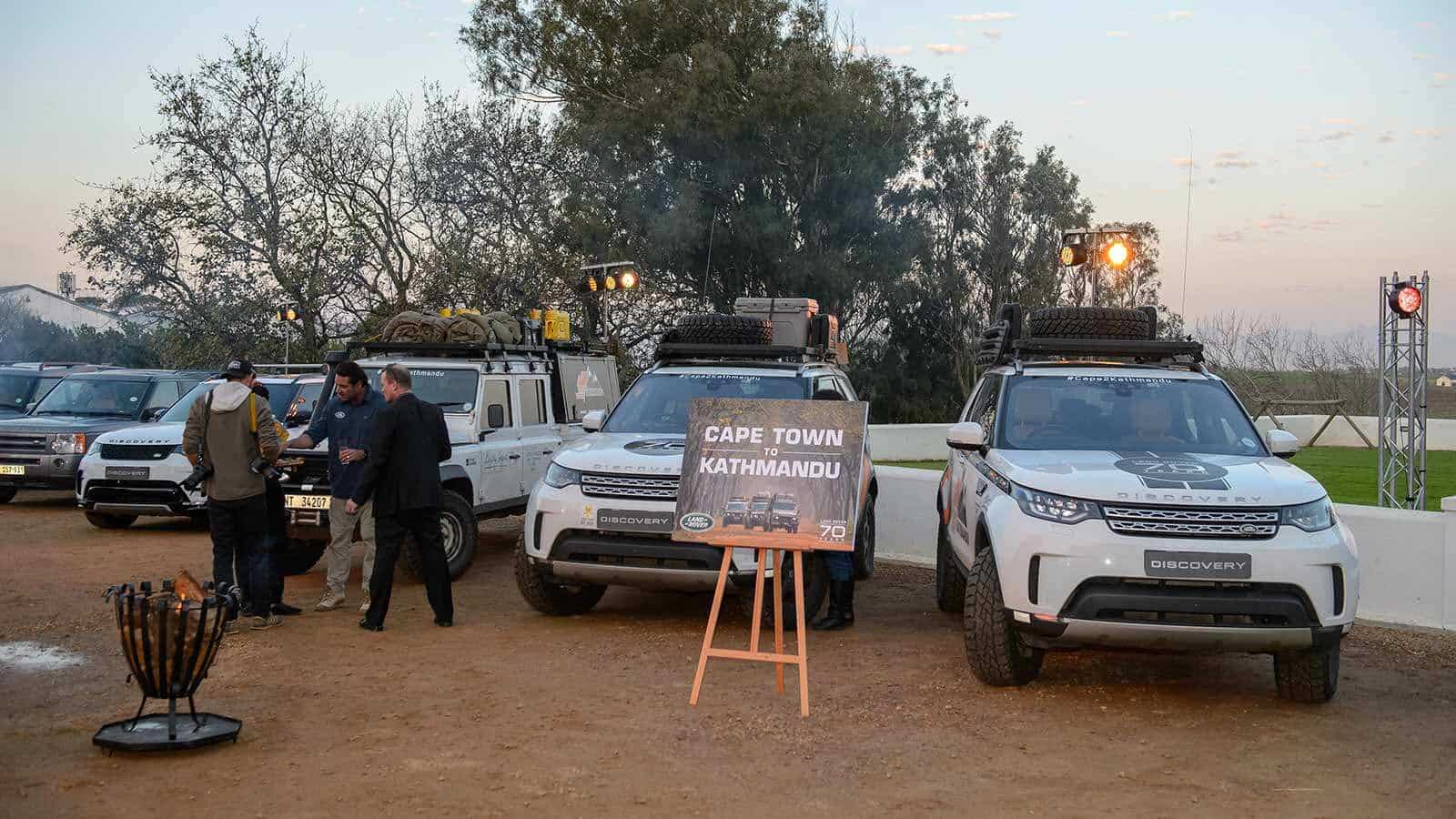 Land Rover and Kingsley Holgate Cape to Kathmandu send off